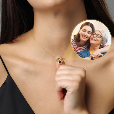 Angel Photo Necklace - Personalised Necklace - Customised Necklace Necklace Brother & Sisters